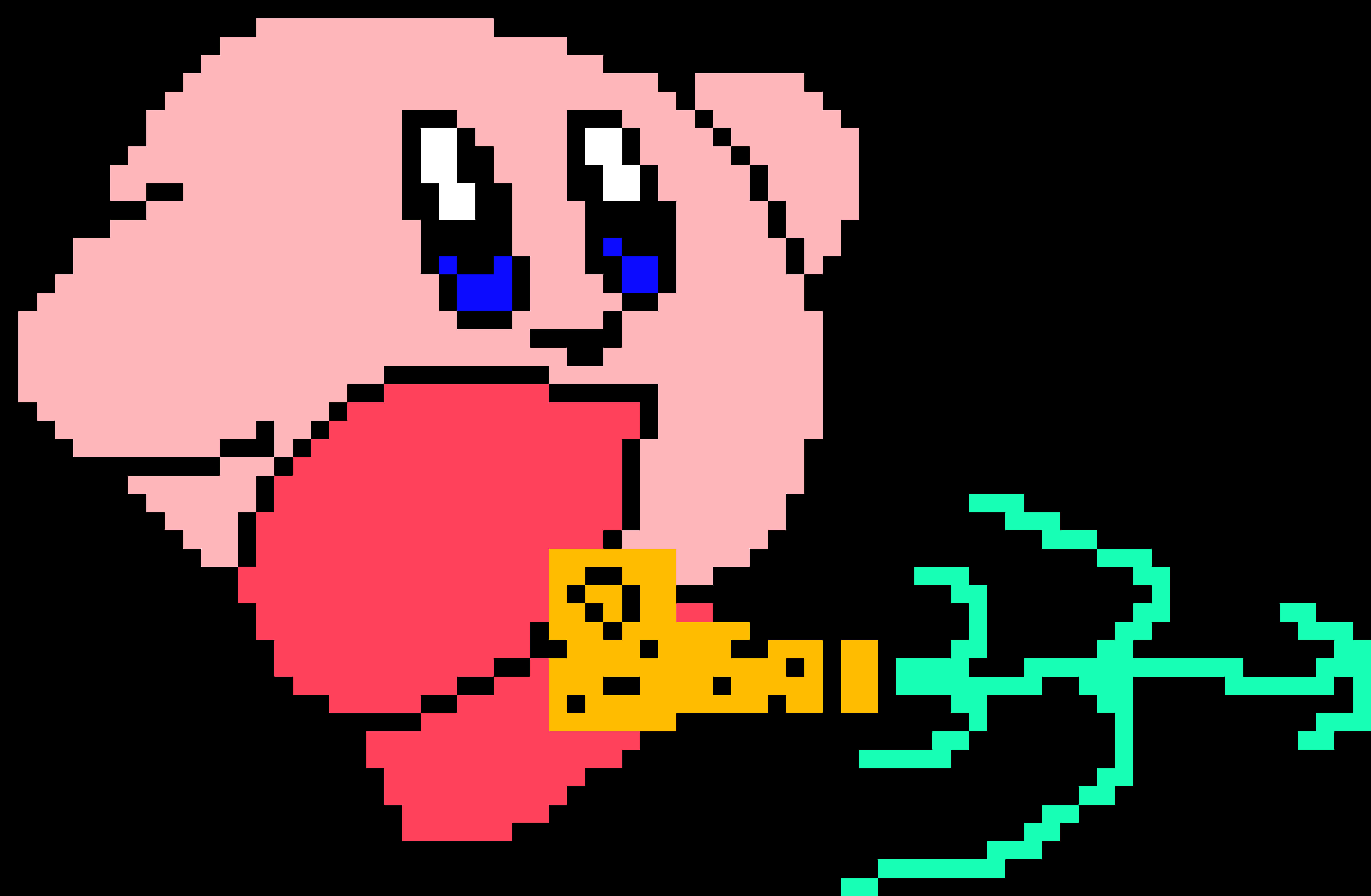 Pixel Kirby Inhaling Object PNG Image