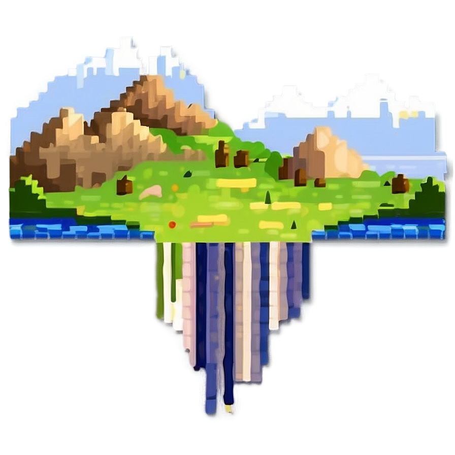 Pixel Landscape Wallpaper Png Apn99 PNG Image