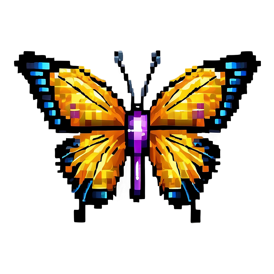 Pixel Style Butterfly Png 06112024 PNG Image