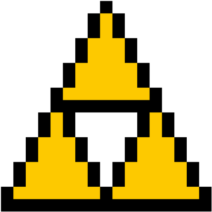 Pixel Triforce Icon PNG Image