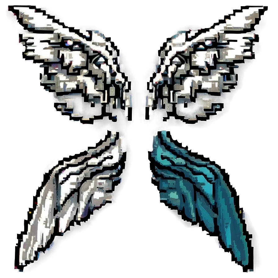 Pixelated Angel Wings Png Asc PNG Image