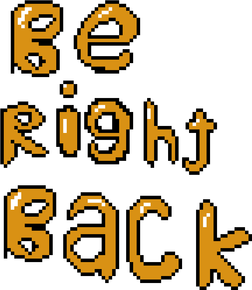 Pixelated B R B Sign PNG Image