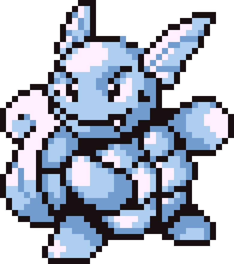 Pixelated Blastoise Artwork PNG Image