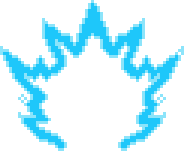 Pixelated Blue Super Saiyan Aura PNG Image