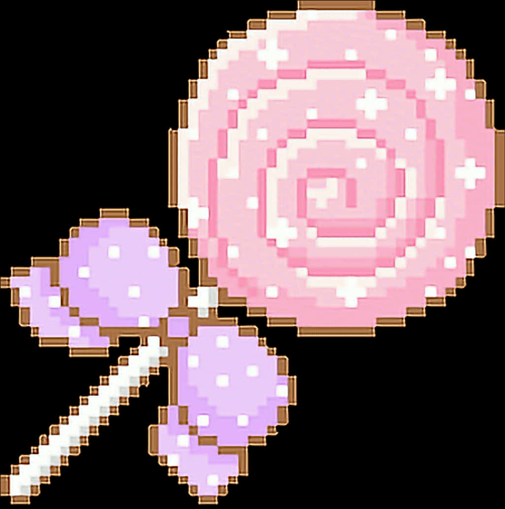 Pixelated Candy Lollipop PNG Image