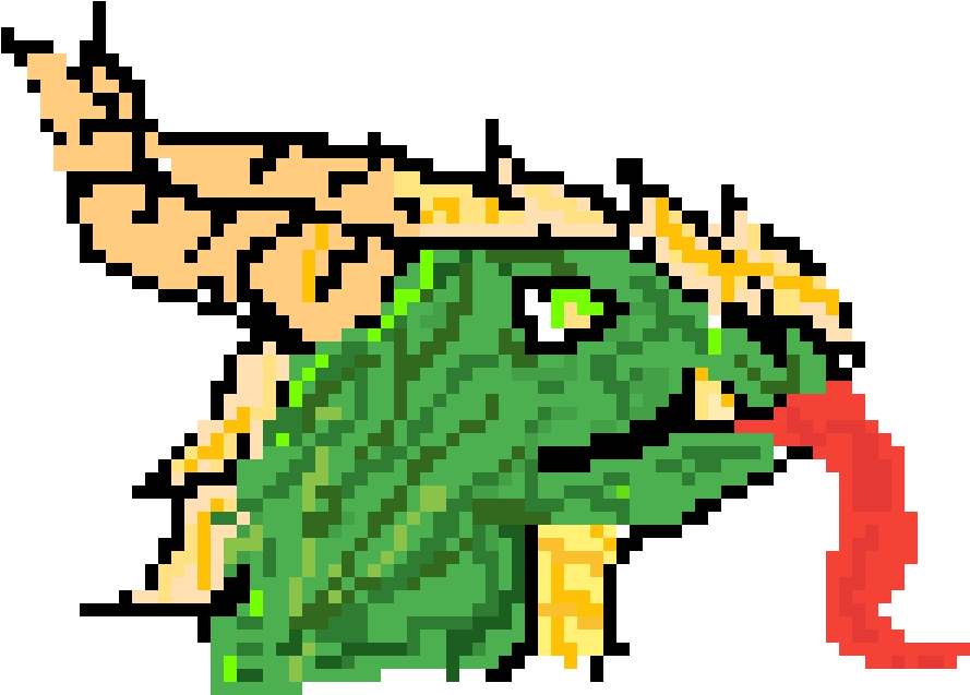 Pixelated Celtic Dragon Artwork PNG Image