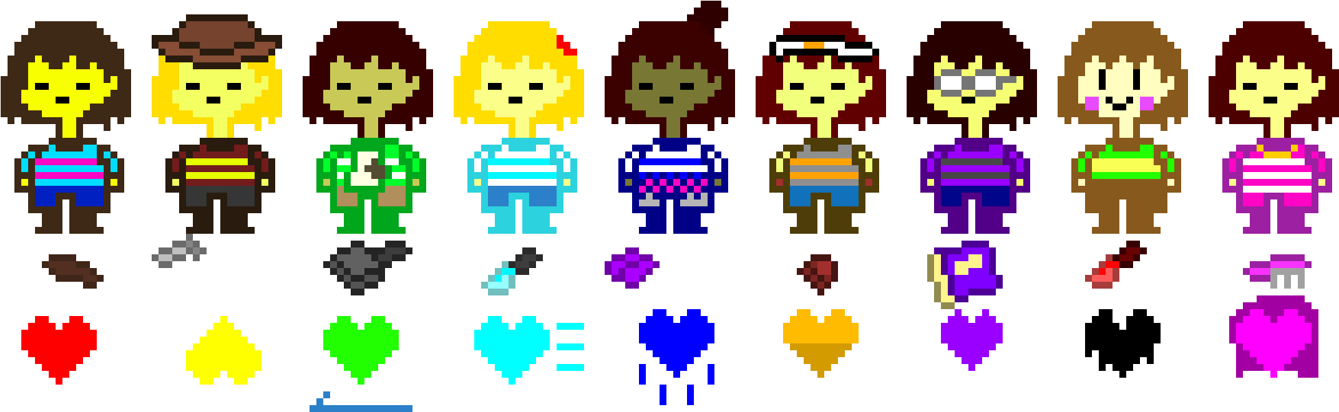 Pixelated Charactersand Souls PNG Image