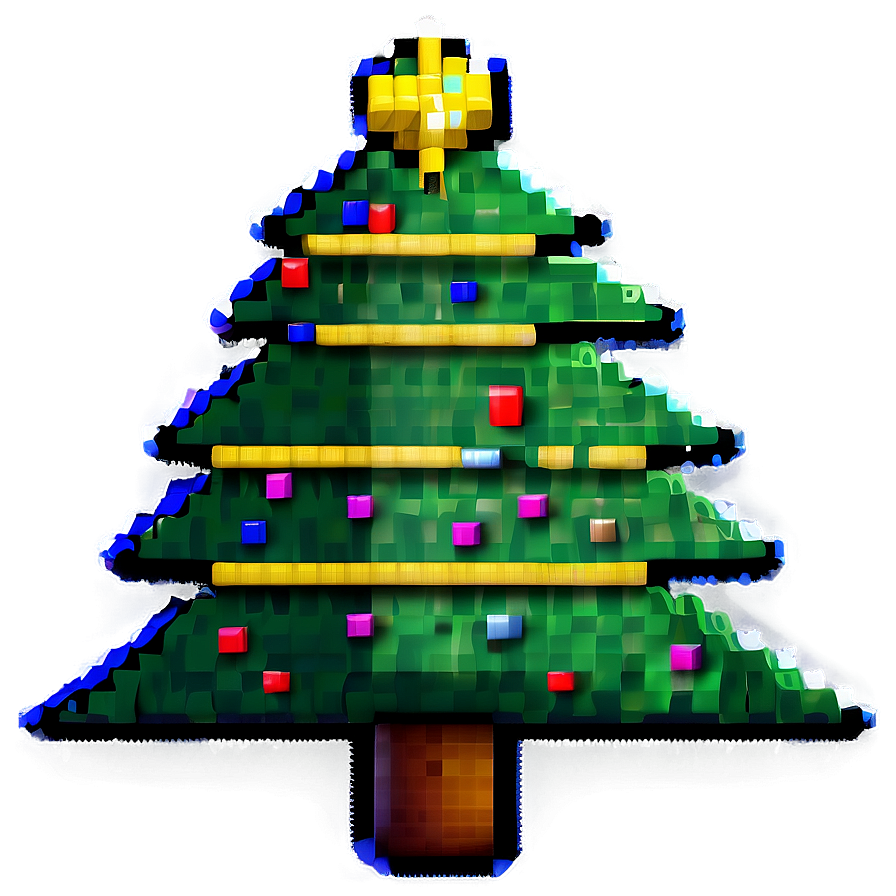 Pixelated Christmas Tree Png Wbt PNG Image