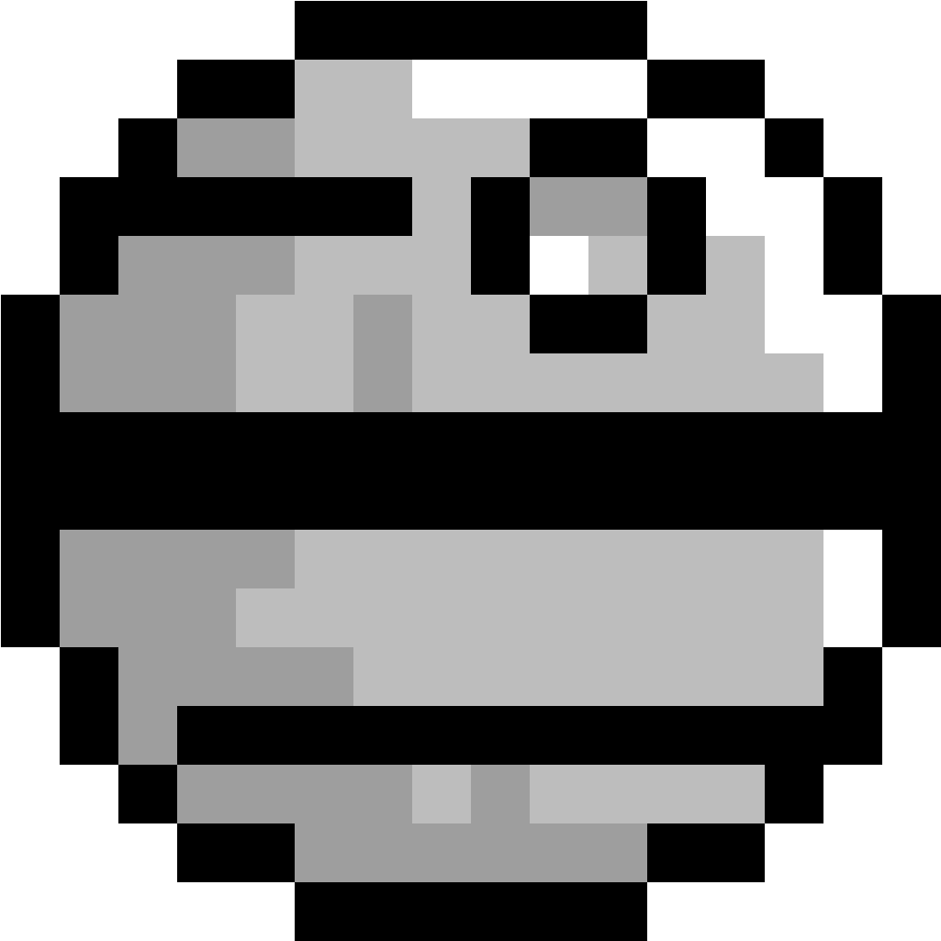 Pixelated Death Star Icon PNG Image