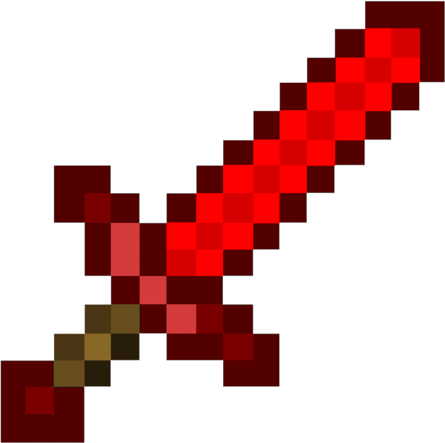 Pixelated Diamond Sword Graphic PNG Image