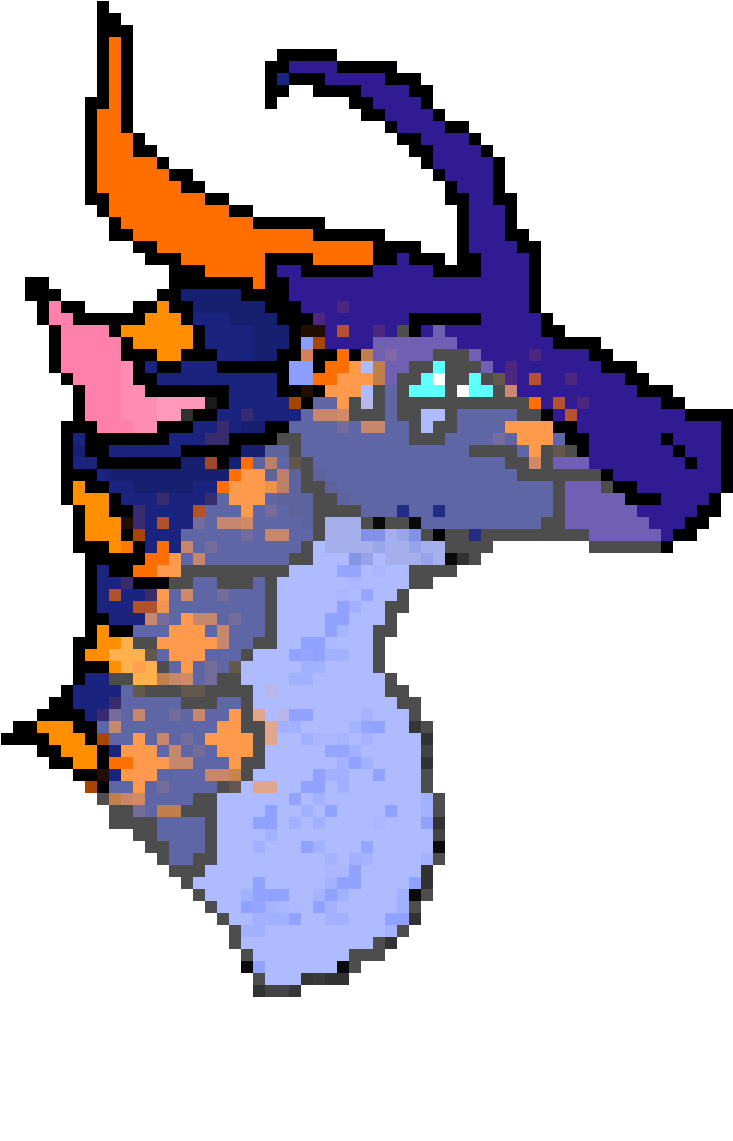 Pixelated Dragon Portrait Wings Of Fire PNG Image