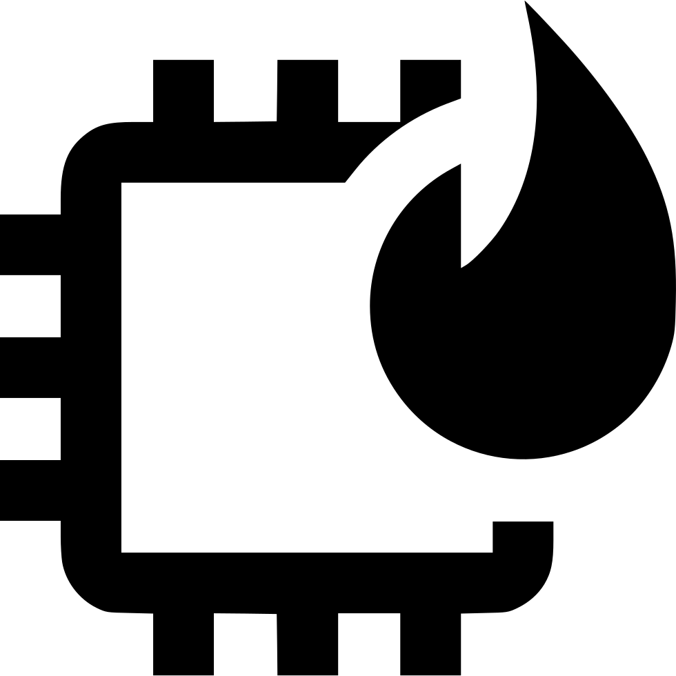 Pixelated Flame Icon PNG Image