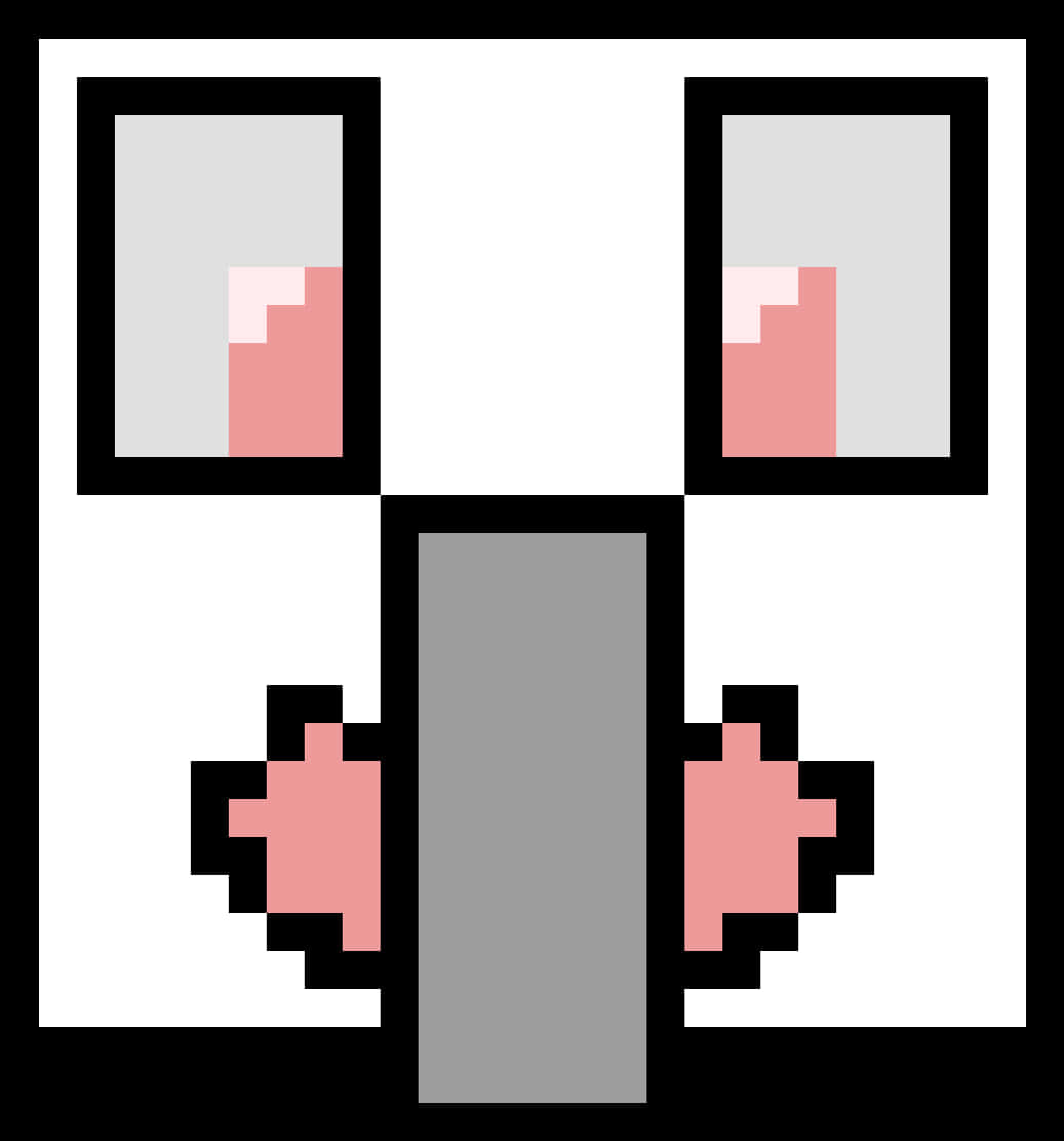 Pixelated_ Ghost_ Face PNG Image