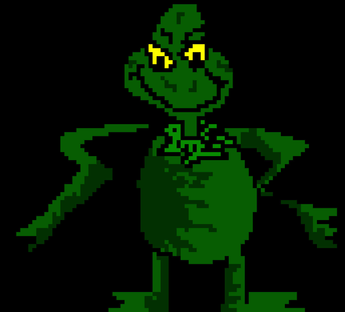 Pixelated Grinch Artwork PNG Image