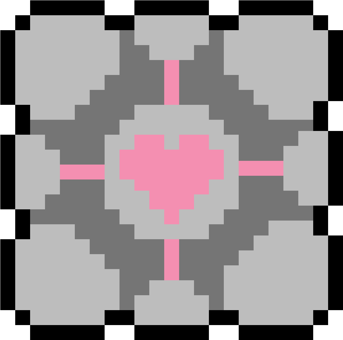 Pixelated Heart Pattern PNG Image