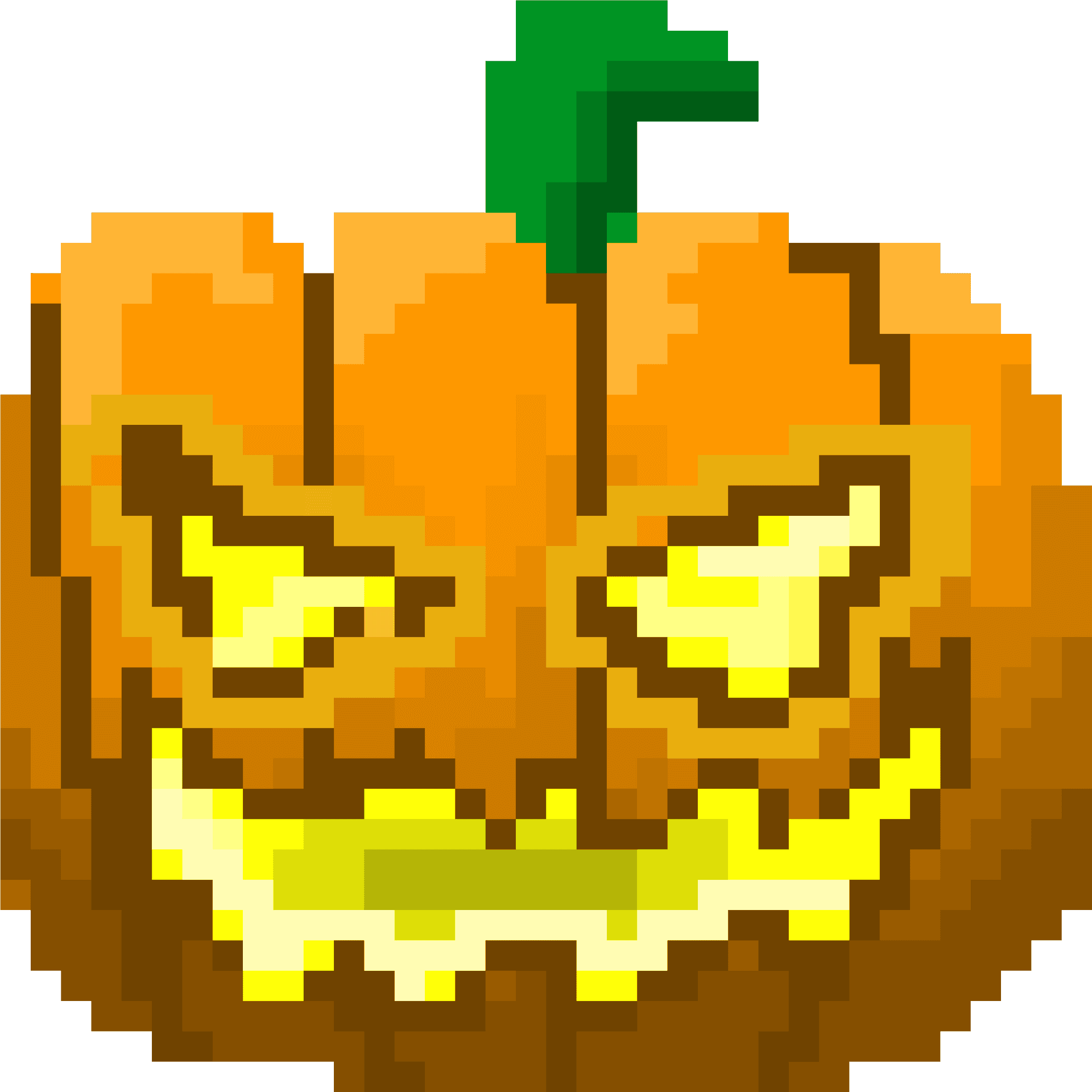 Pixelated Jack O Lantern PNG Image