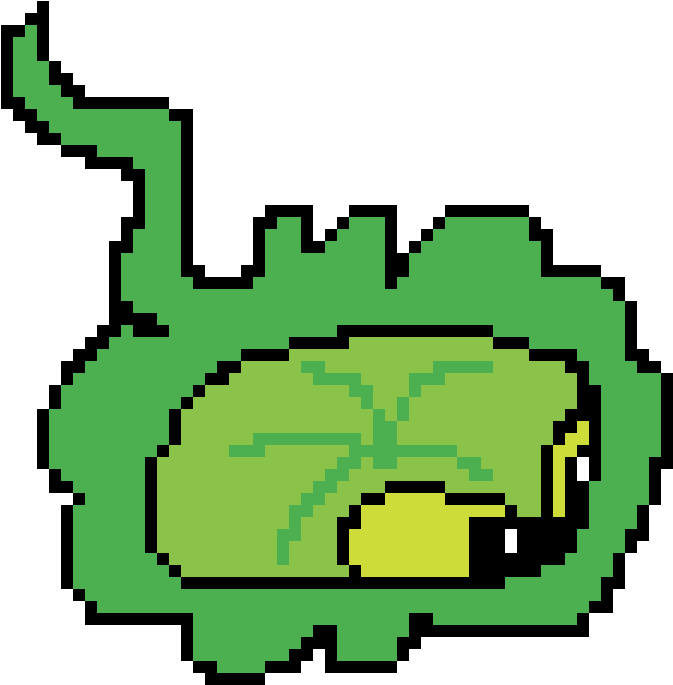 Pixelated Lily Pad Frog PNG Image