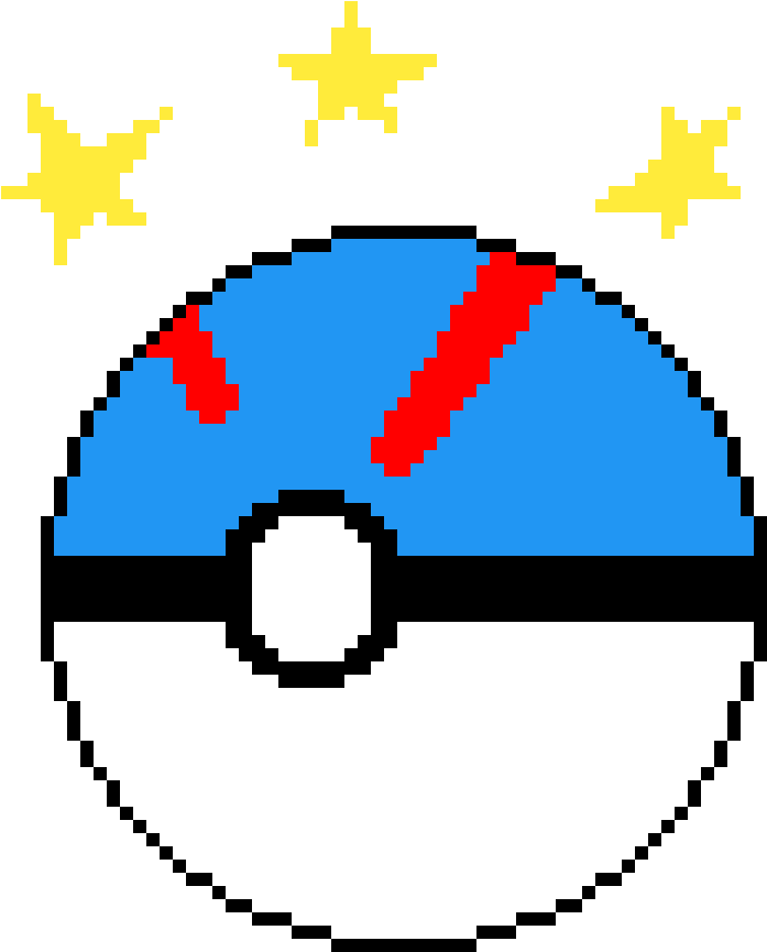 Pixelated Master Ball Illustration PNG Image