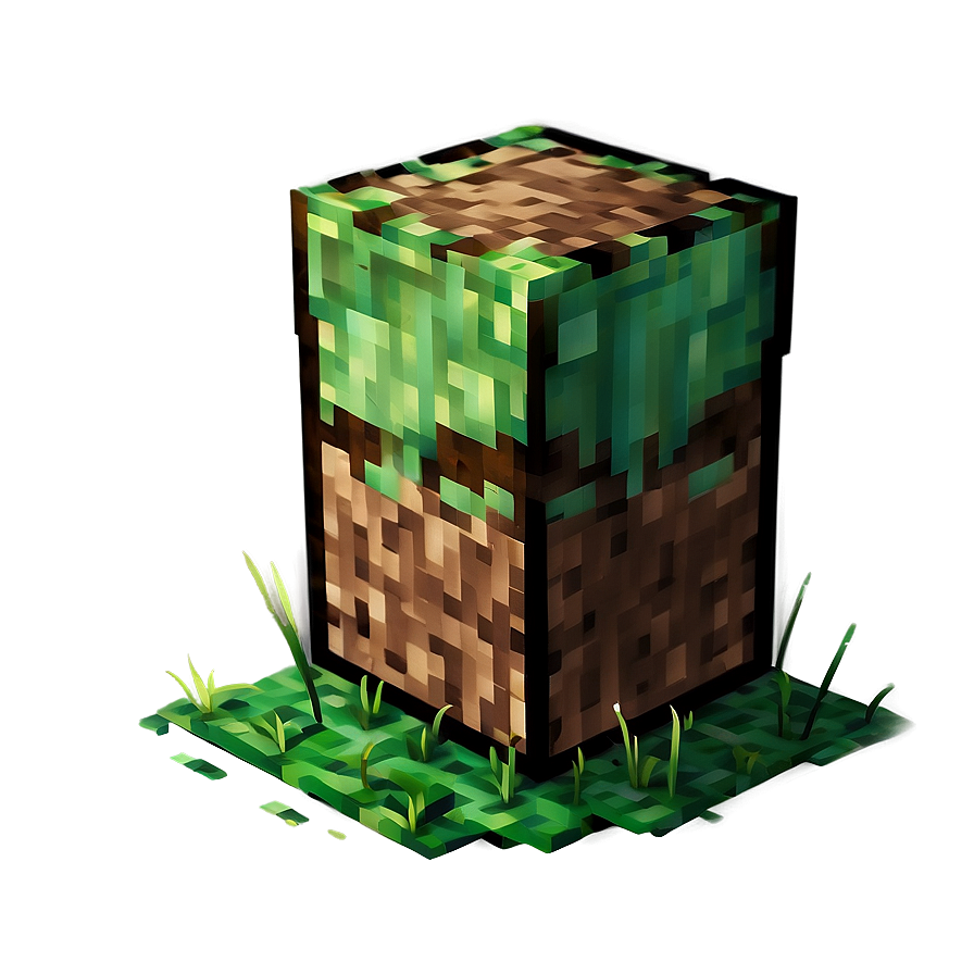 Pixelated Minecraft Grass Block Png Ych PNG Image