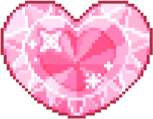 Pixelated Pink Heart PNG Image