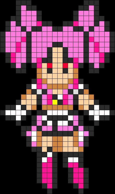 Pixelated Sailor Moon Character Art PNG Image