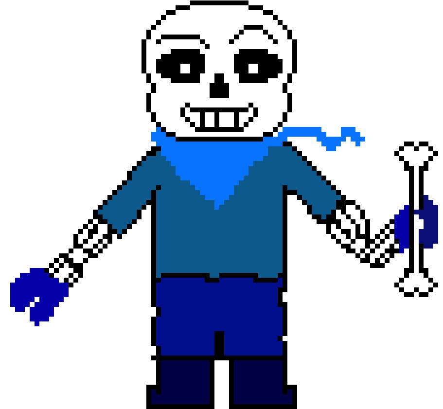 Pixelated Sans Undertale PNG Image