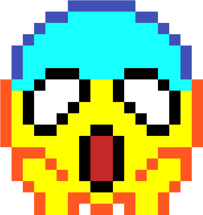 Pixelated Shocked Emoji.png PNG Image