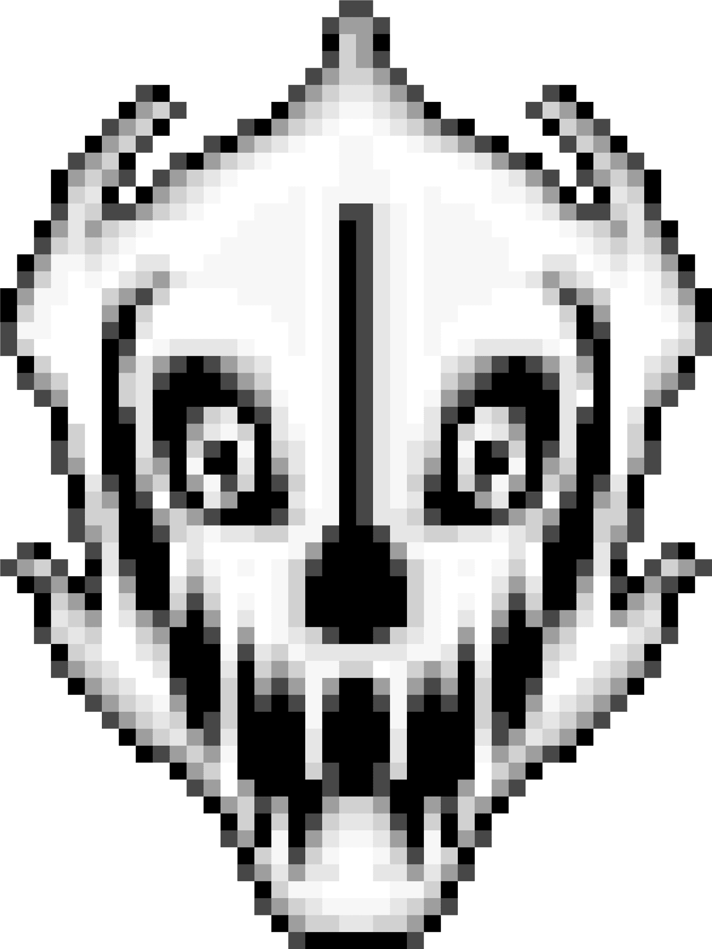 Pixelated Skull Artwork PNG Image