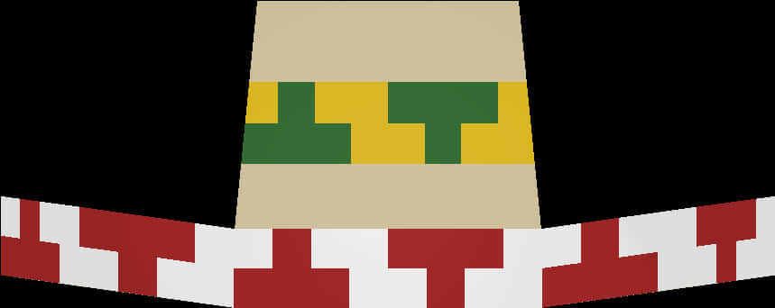 Pixelated Sombrero Graphic PNG Image