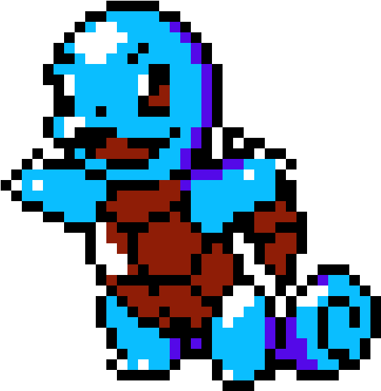 Pixelated Squirtle Artwork.png PNG Image