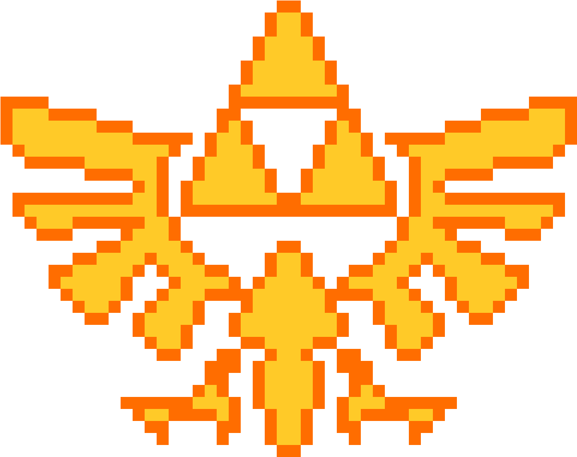 Pixelated Triforce Symbol PNG Image