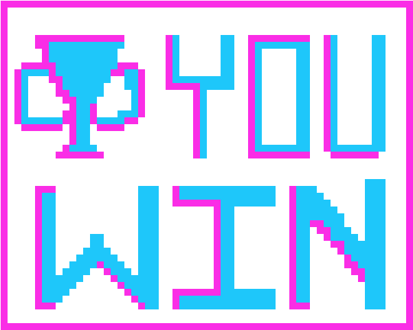 Pixelated Victory Trophy PNG Image