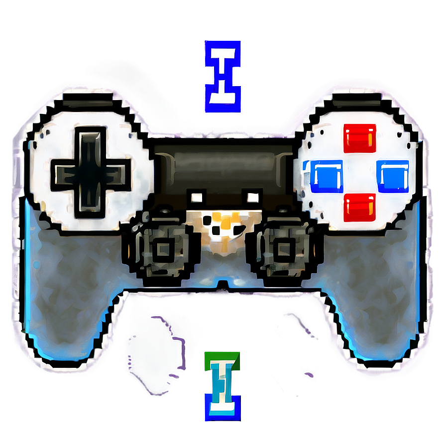 Pixelated Video Game Controller Png Eyp PNG Image