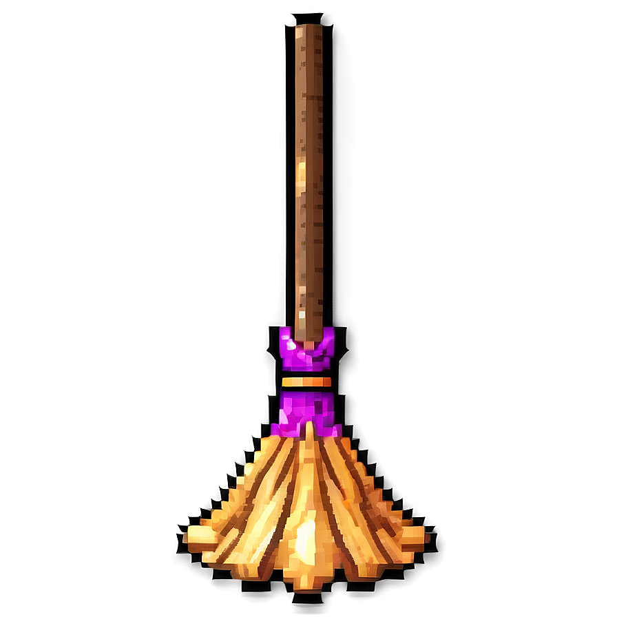 Pixelated Witch Broom Png Mic37 PNG Image