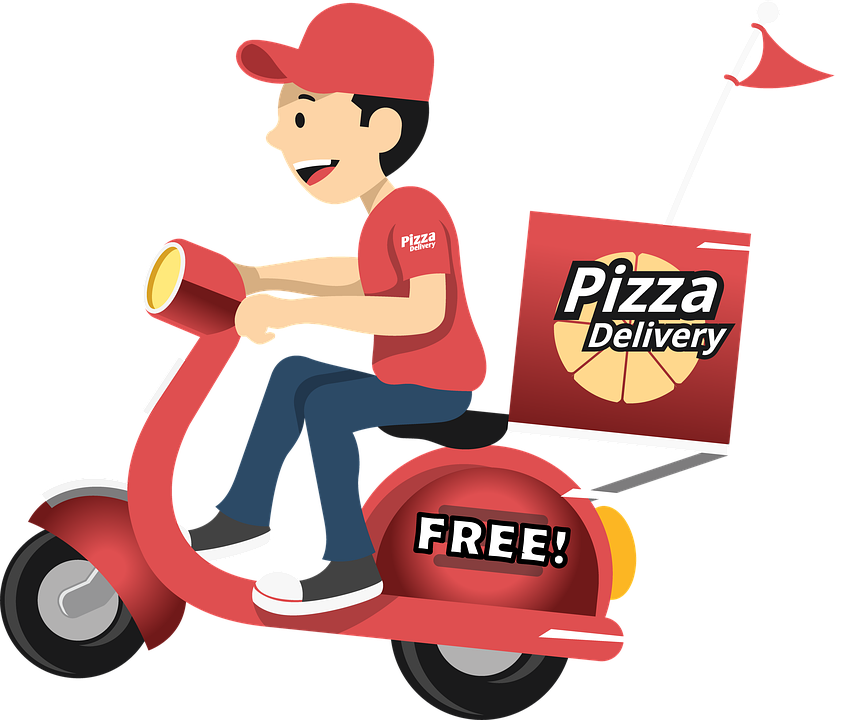 Pizza Delivery Scooter Illustration PNG Image