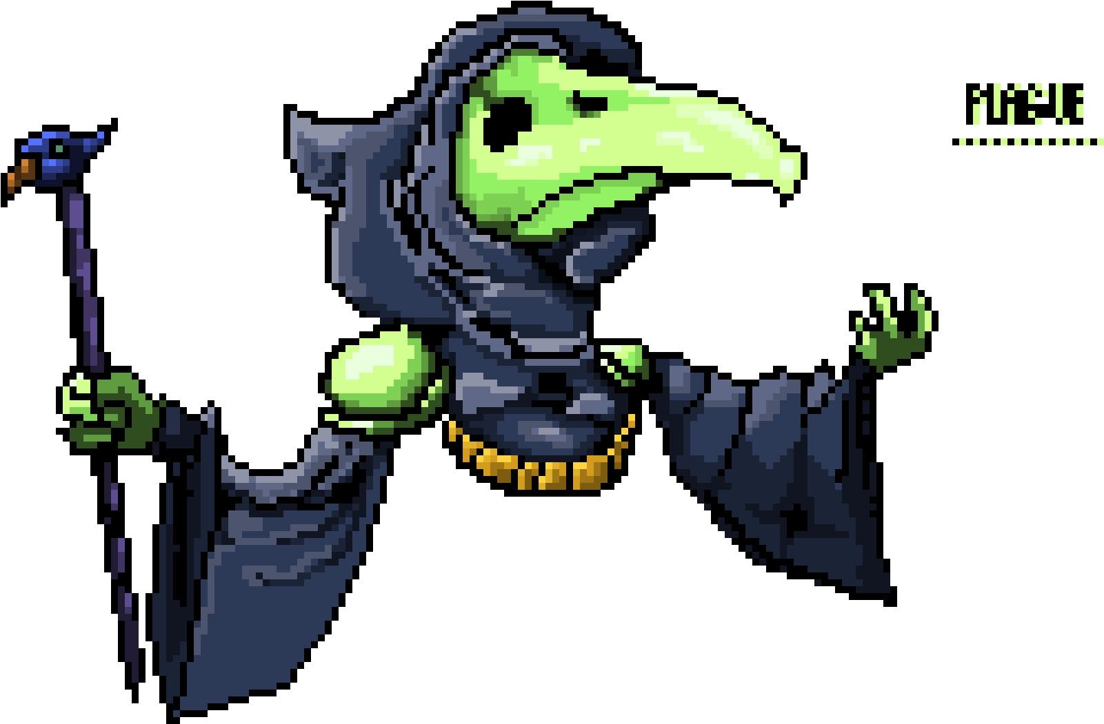 Plague_ Doctor_ Pixel_ Art PNG Image