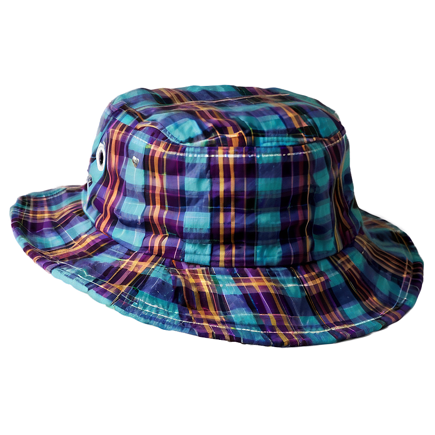 Plaid Bucket Hat Png Tku23 PNG Image