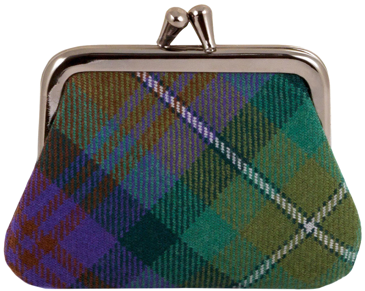 Plaid Clasp Purse PNG Image