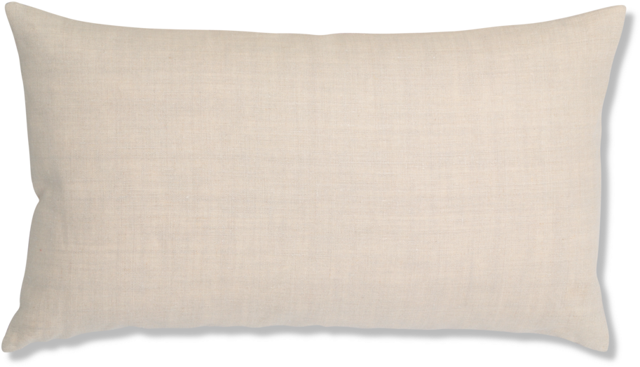 Plain Beige Rectangular Pillow PNG Image