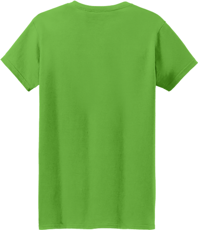 Plain Green T Shirt Back View PNG Image