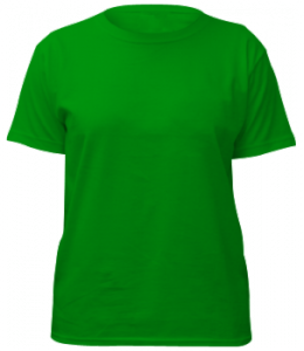 Plain Green T Shirt Template PNG Image