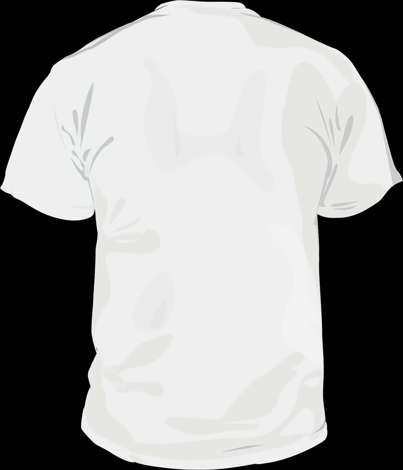 Plain White Shirt Back View PNG Image