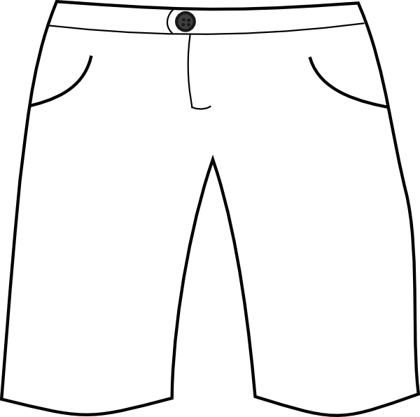 Plain White Shorts Vector Illustration PNG Image