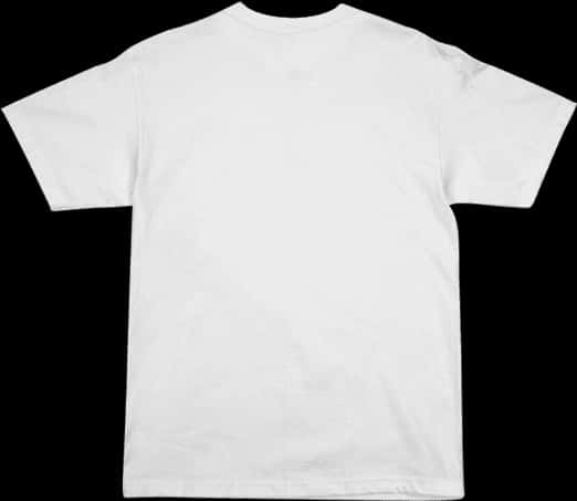 Plain White T Shirt Back View PNG Image