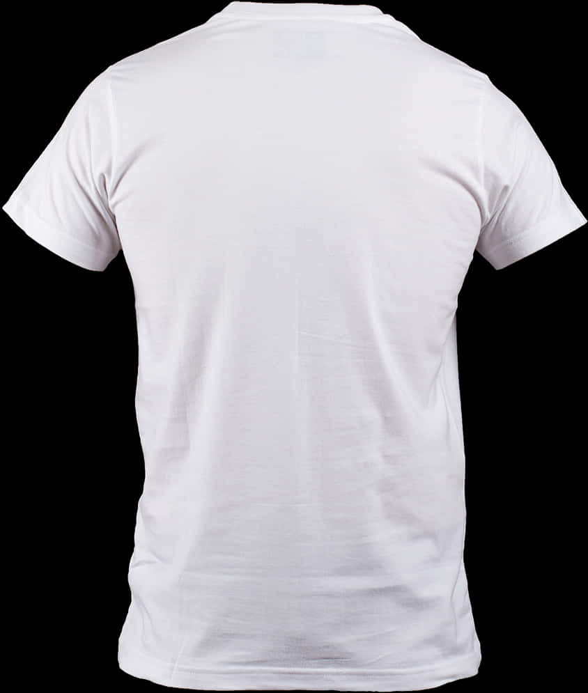 Plain White T Shirt Back View.jpg PNG Image