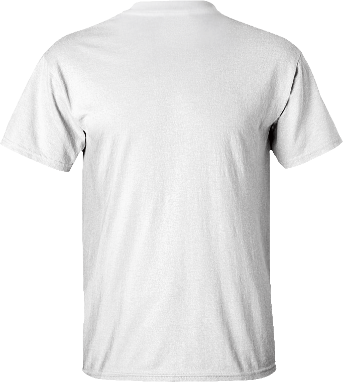 Plain White T Shirt Back View PNG Image