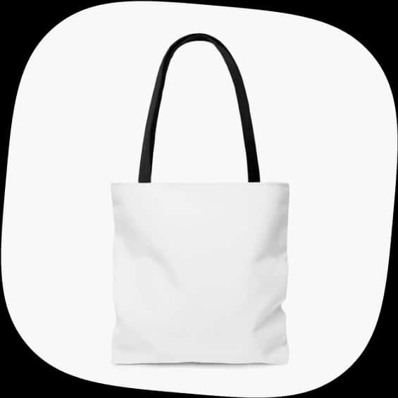 Plain White Tote Bag PNG Image