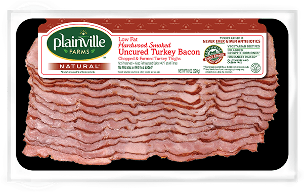 Plainville Farms Natural Uncured Turkey Bacon PNG Image