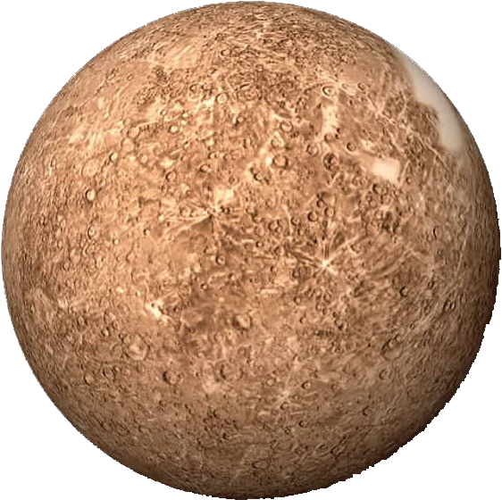 Planet Mercury Surface Texture PNG Image