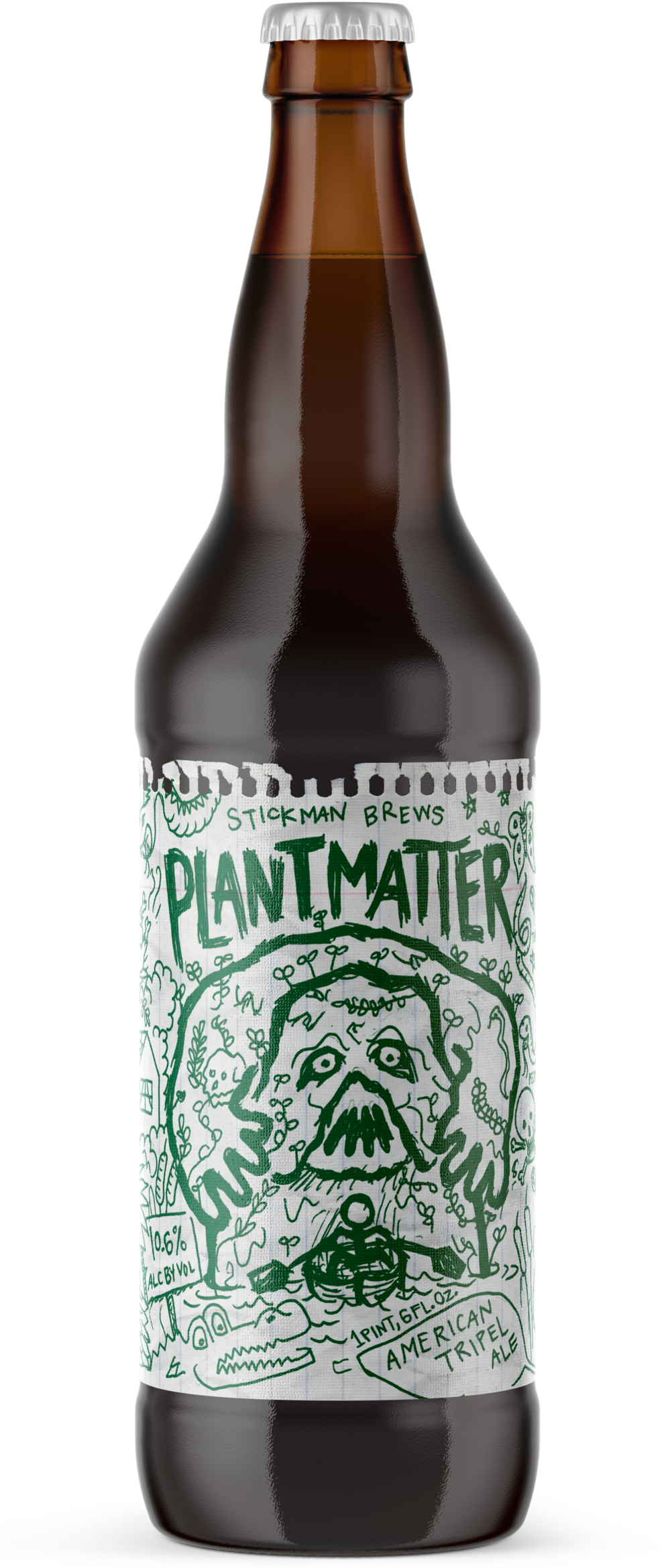 Plant Matter American Pale Ale Beer Bottle PNG Image